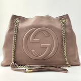 Soho Chain Strap Shoulder Bag Leather