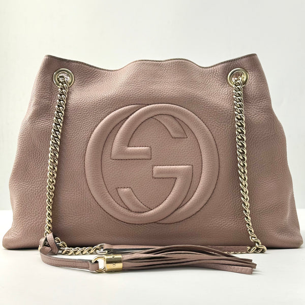 Soho Chain Strap Shoulder Bag Leather