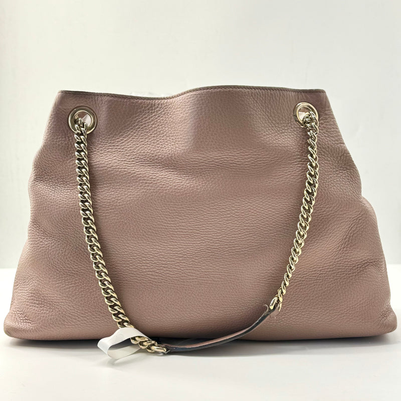 Soho Chain Strap Shoulder Bag Leather