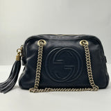 Gucci Soho Chain Zip Shoulder Bag Leather Medium