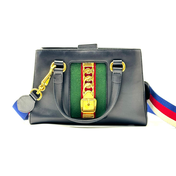 Gucci Sylvie Top Handle Tote Leather Medium