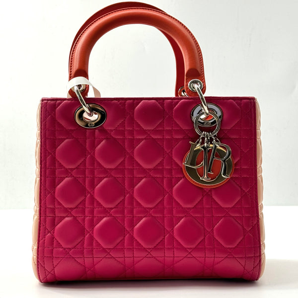 Lady Dior Bag Cannage Quilt Lambskin Medium