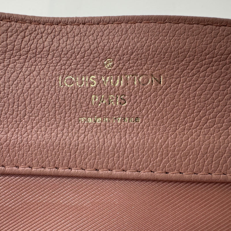 LOUIS VUITTON Calfskin Snakeskin Lockme MM Rose Ballerine