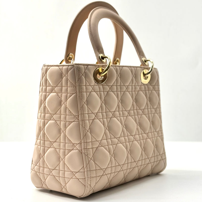 Lady Dior Bag Cannage Quilt Lambskin Medium