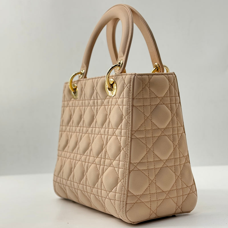 Lady Dior Bag Cannage Quilt Lambskin Medium