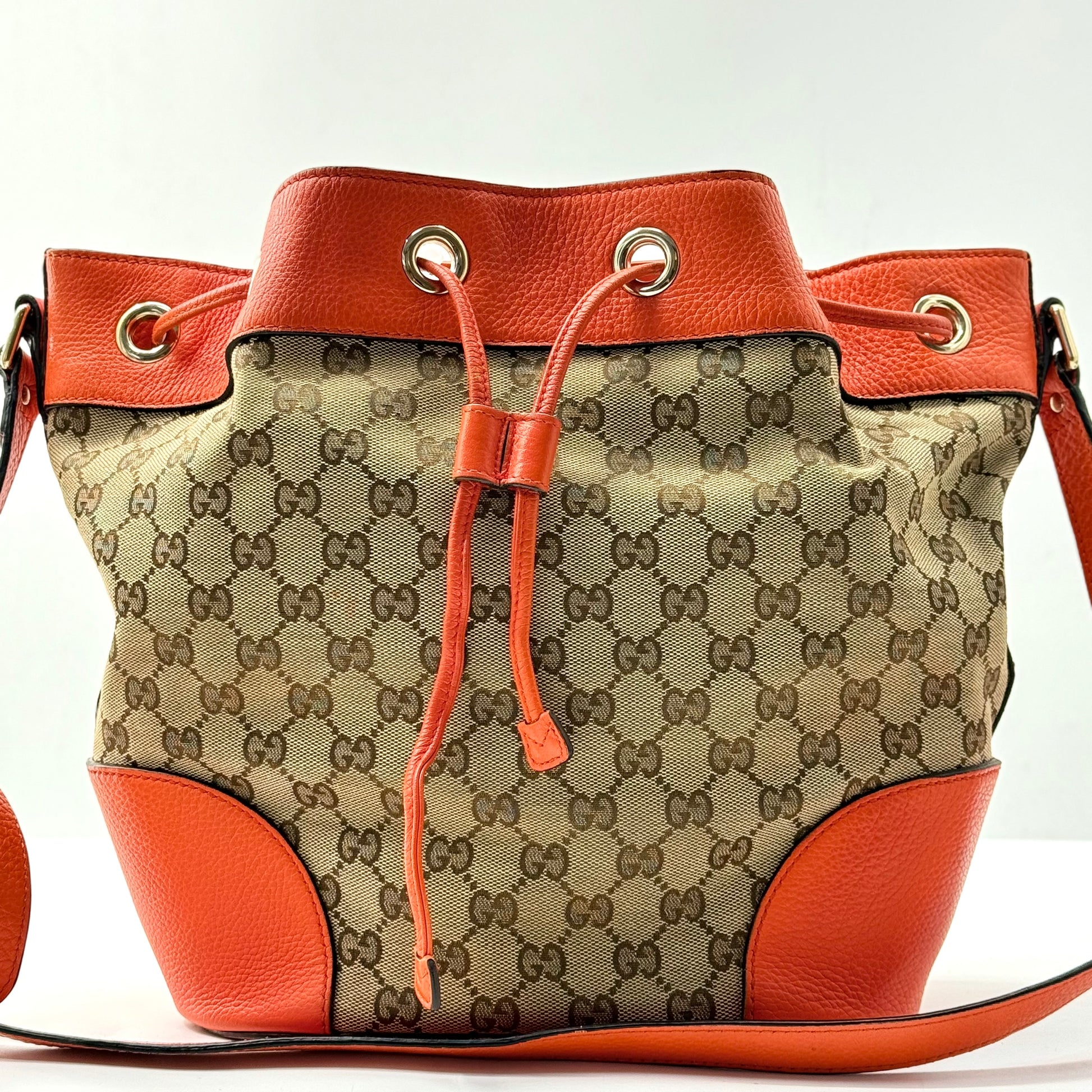 GUCCI GG Canvas Bucket Bag