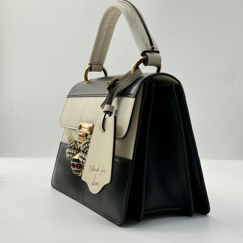 Queen Margaret Top Handle Bag Colorblock Leather