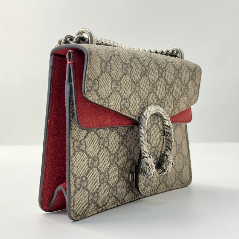 GG Supreme Monogram Small Dionysus Shoulder Bag Red