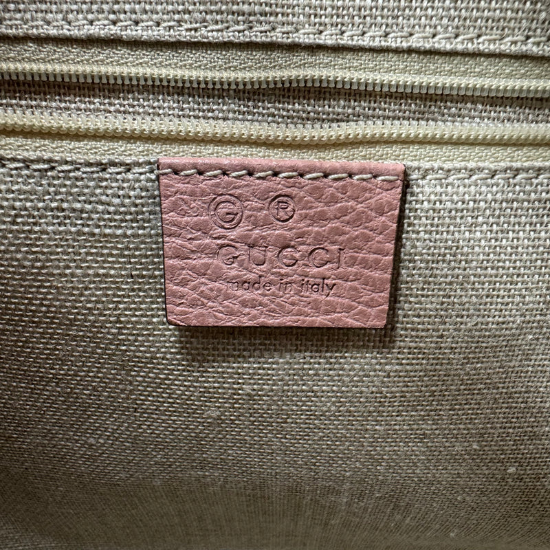 Gucci Interlocking Top Handle Bag Leather Medium