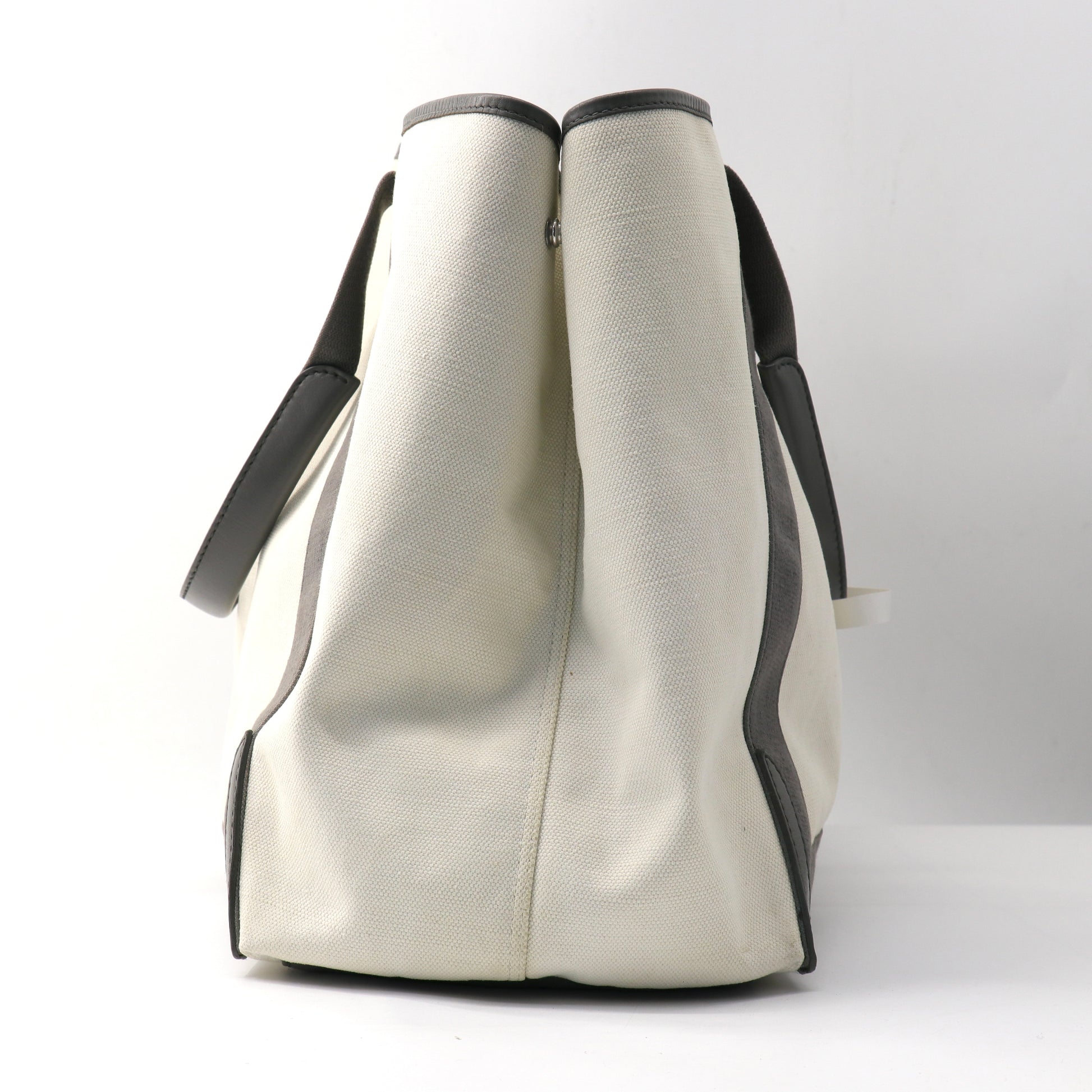Balenciaga Navy Cabas Canvas and Leather