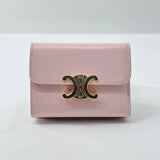 Card Holder With Flap Triomphe In Shiny Calfskin