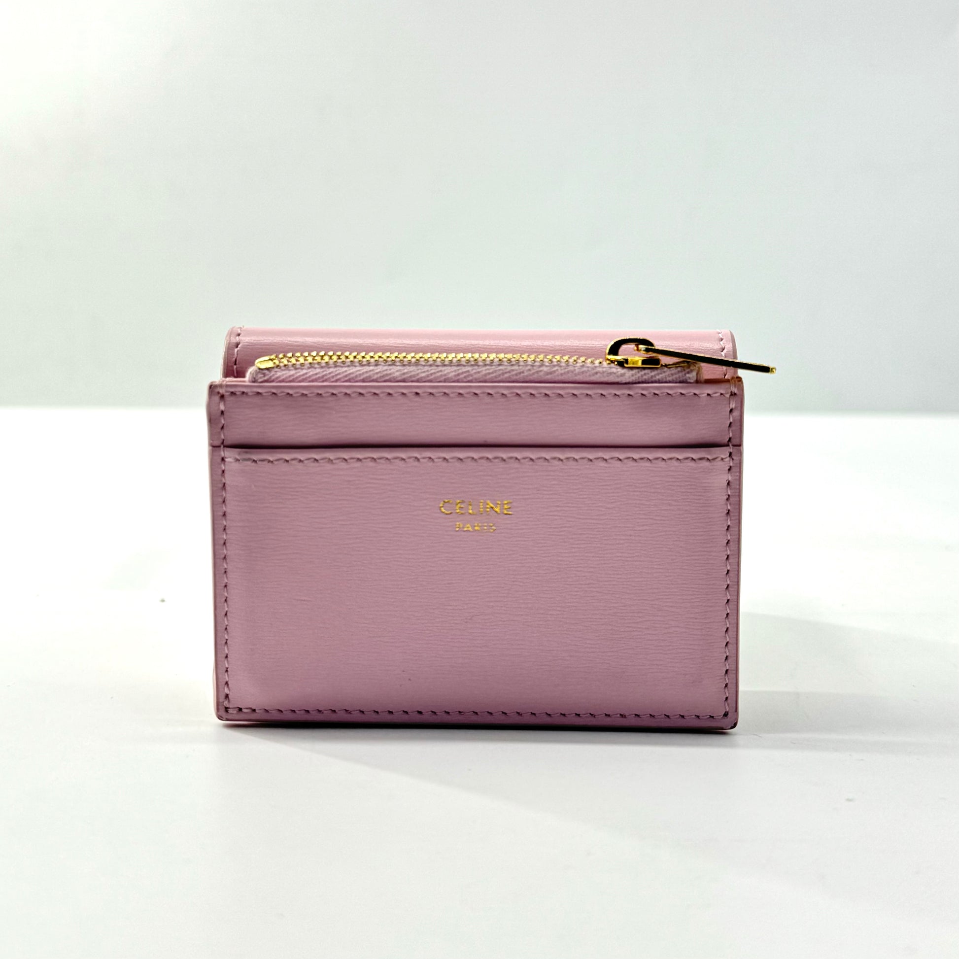 Card Holder With Flap Triomphe In Shiny Calfskin