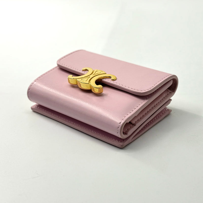 Card Holder With Flap Triomphe In Shiny Calfskin