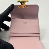 Card Holder With Flap Triomphe In Shiny Calfskin