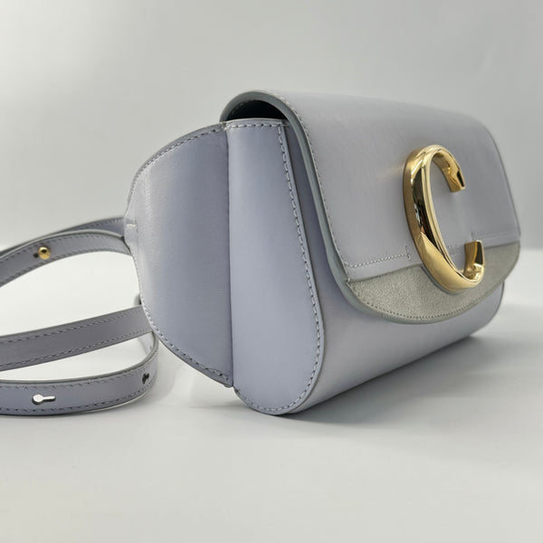 Calfskin Suede C Belt Bag Light Cloud