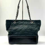 Iridescent Calfskin Quilted Large VIP Tote Black