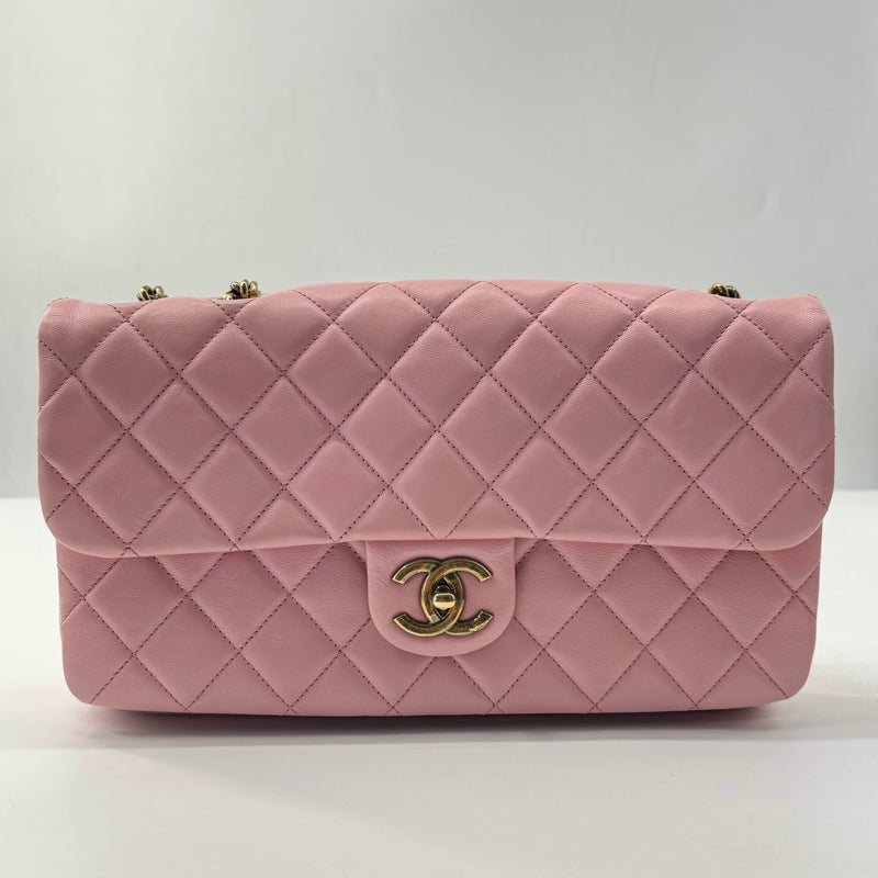 CC Crown Flap Bag Quilted Leather Medium