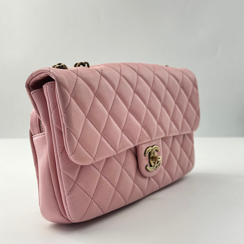 CC Crown Flap Bag Quilted Leather Medium