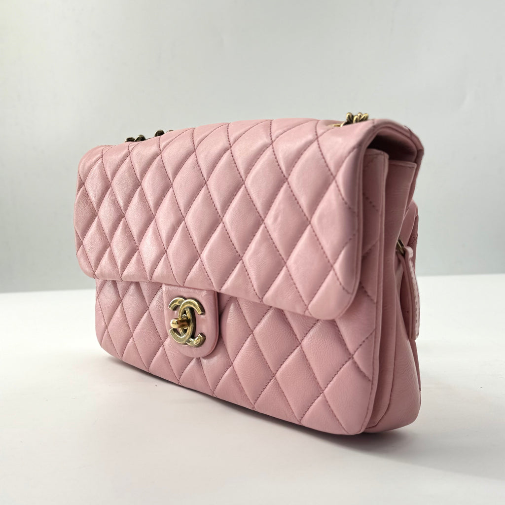 CC Crown Flap Bag Quilted Leather Medium