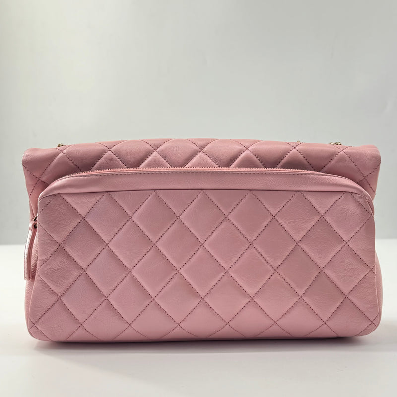 CC Crown Flap Bag Quilted Leather Medium