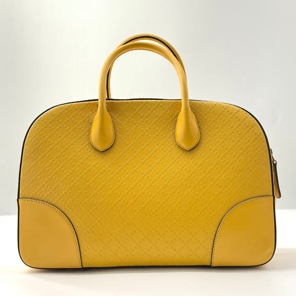 Gucci Calfskin Diamante Small Top Handle Bag Yellow