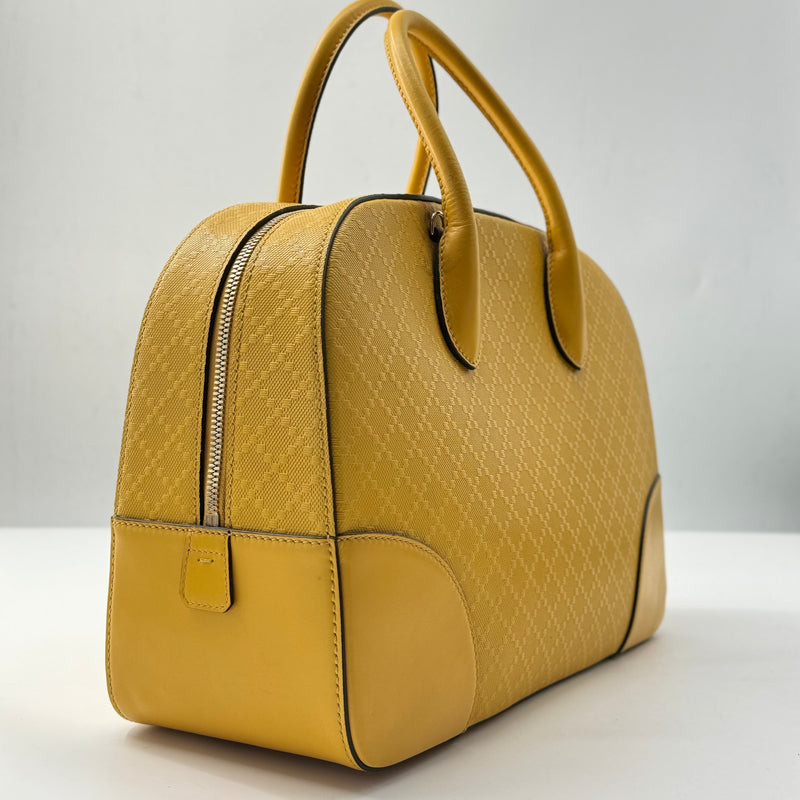 Gucci Calfskin Diamante Small Top Handle Bag Yellow