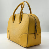 Gucci Calfskin Diamante Small Top Handle Bag Yellow