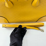 Gucci Calfskin Diamante Small Top Handle Bag Yellow