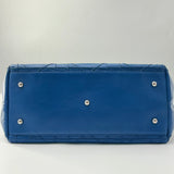 Lambskin Cannage Medium Granville Tote Navy Blue