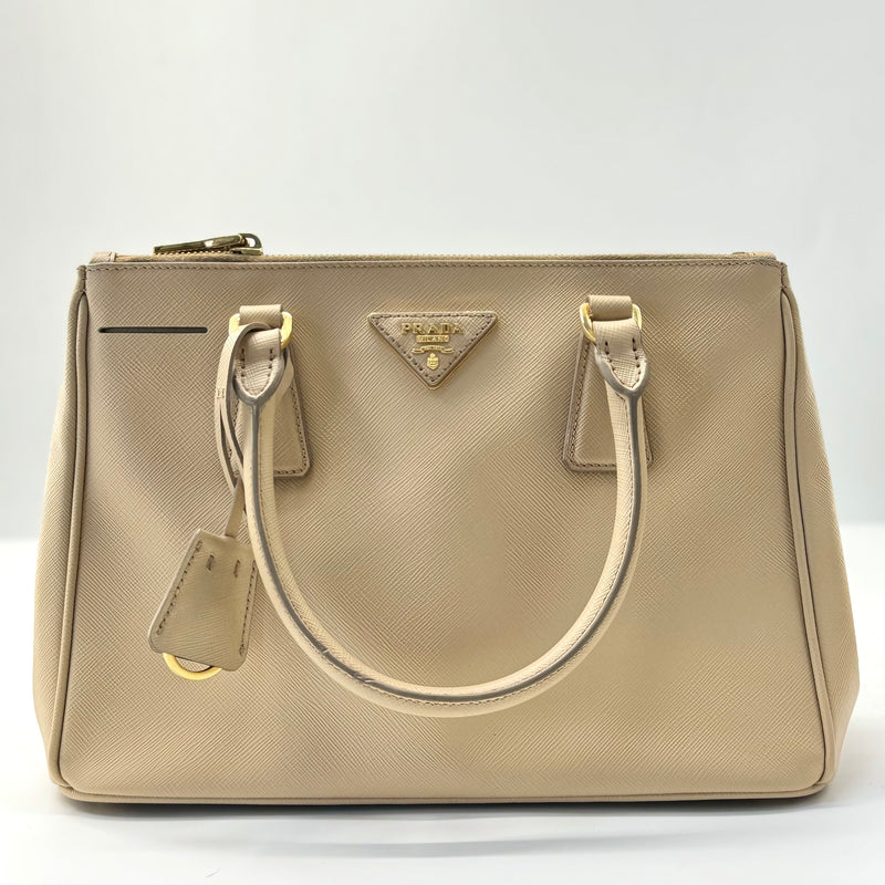 Prada Double Zip Lux Tote Saffiano Leather Small