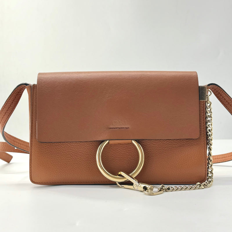 Chloe Calfskin Small Faye Shoulder Bag Tobacco