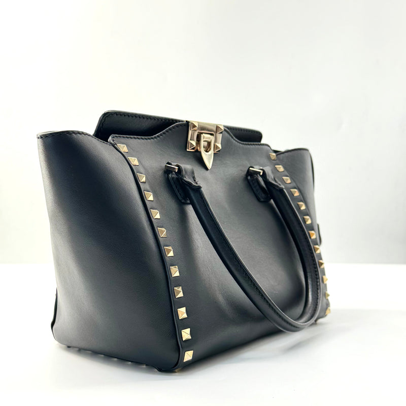 Rockstud Tote Rigid Leather Small