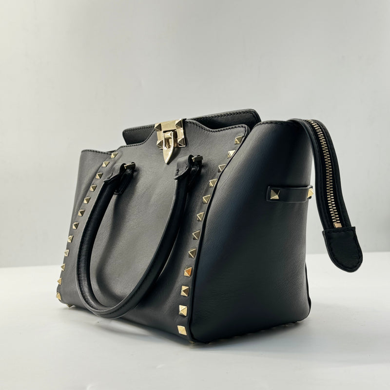 Rockstud Tote Rigid Leather Small