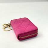 Lady Dior Zip Around Wallet Cannage Quilt Lambskin Compact