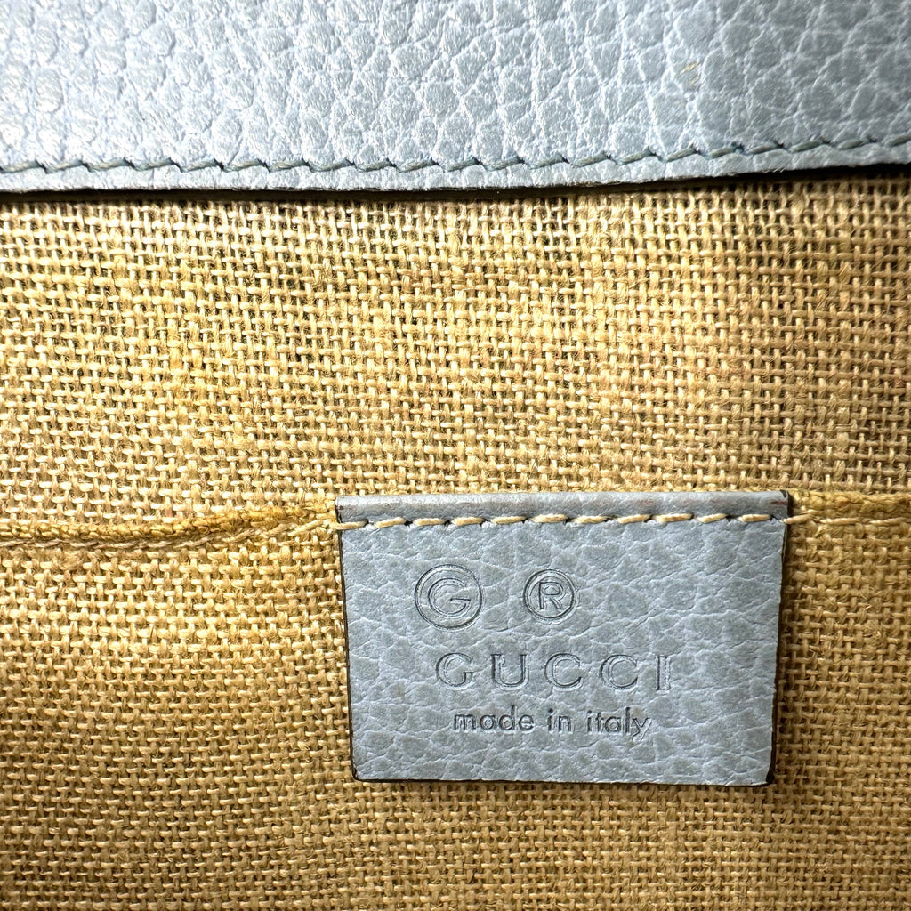 Dollar Calfskin Small Interlocking G Shoulder Bag Mineral Blue
