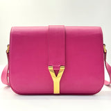 Calfskin Small Classic Y Satchel Fuchsia