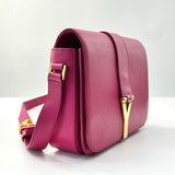 Calfskin Small Classic Y Satchel Fuchsia