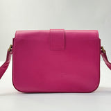 Calfskin Small Classic Y Satchel Fuchsia