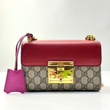 Gucci Padlock Shoulder Bag GG Coated Canvas and Leather Small