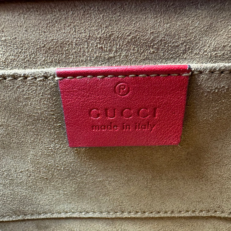 Gucci Padlock Shoulder Bag GG Coated Canvas and Leather Small