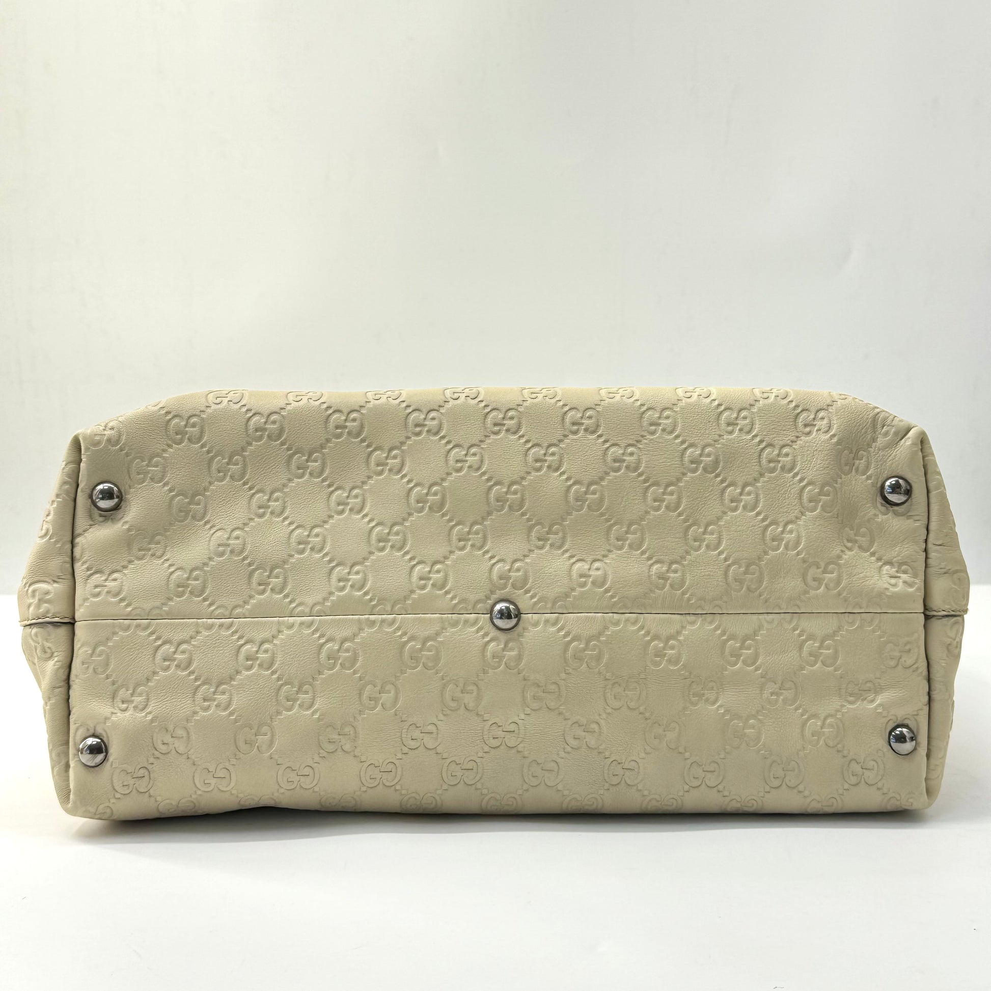 White Guccissima Icon Bit Tote Bag