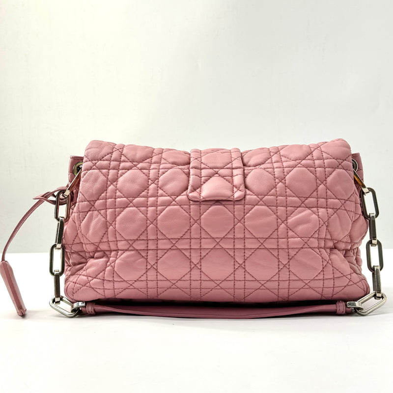 Cannage Quilted Lambskin Leather New Lock Flap Bag