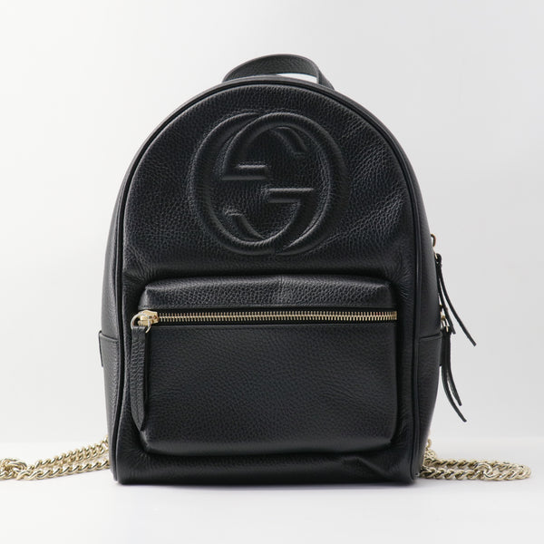 Gucci Soho Chain Backpack Leather