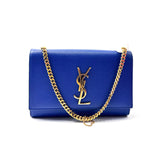 Saint Laurent Grain De Poudre Medium Classic Monogram Kate Satchel Ultramarine