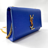 Saint Laurent Grain De Poudre Medium Classic Monogram Kate Satchel Ultramarine