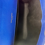 Saint Laurent Grain De Poudre Medium Classic Monogram Kate Satchel Ultramarine