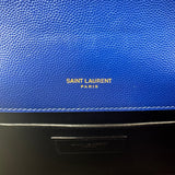 Saint Laurent Grain De Poudre Medium Classic Monogram Kate Satchel Ultramarine