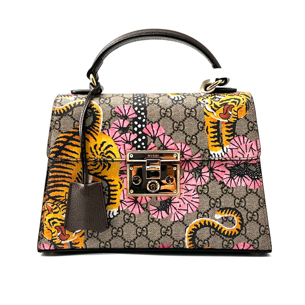 GG Supreme Bengal Small Padlock Handle Bag