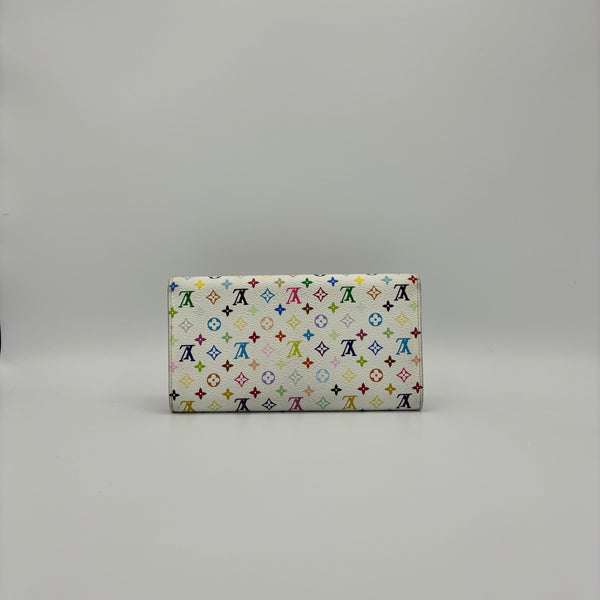 Monogram Multicolor Sarah Wallet White Litchi