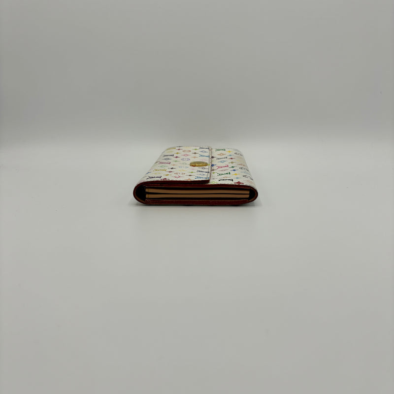 Monogram Multicolor Sarah Wallet White Litchi